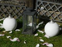 2x Keramik Öllampe 2x Keramikkugellampe - Garten Lampe + Laterne Hessen - Schotten Vorschau