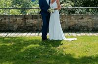 Hochzeitskleid | Brautkleid | kleine Schleppe & silberner Gürtel Bayern - Schwandorf Vorschau