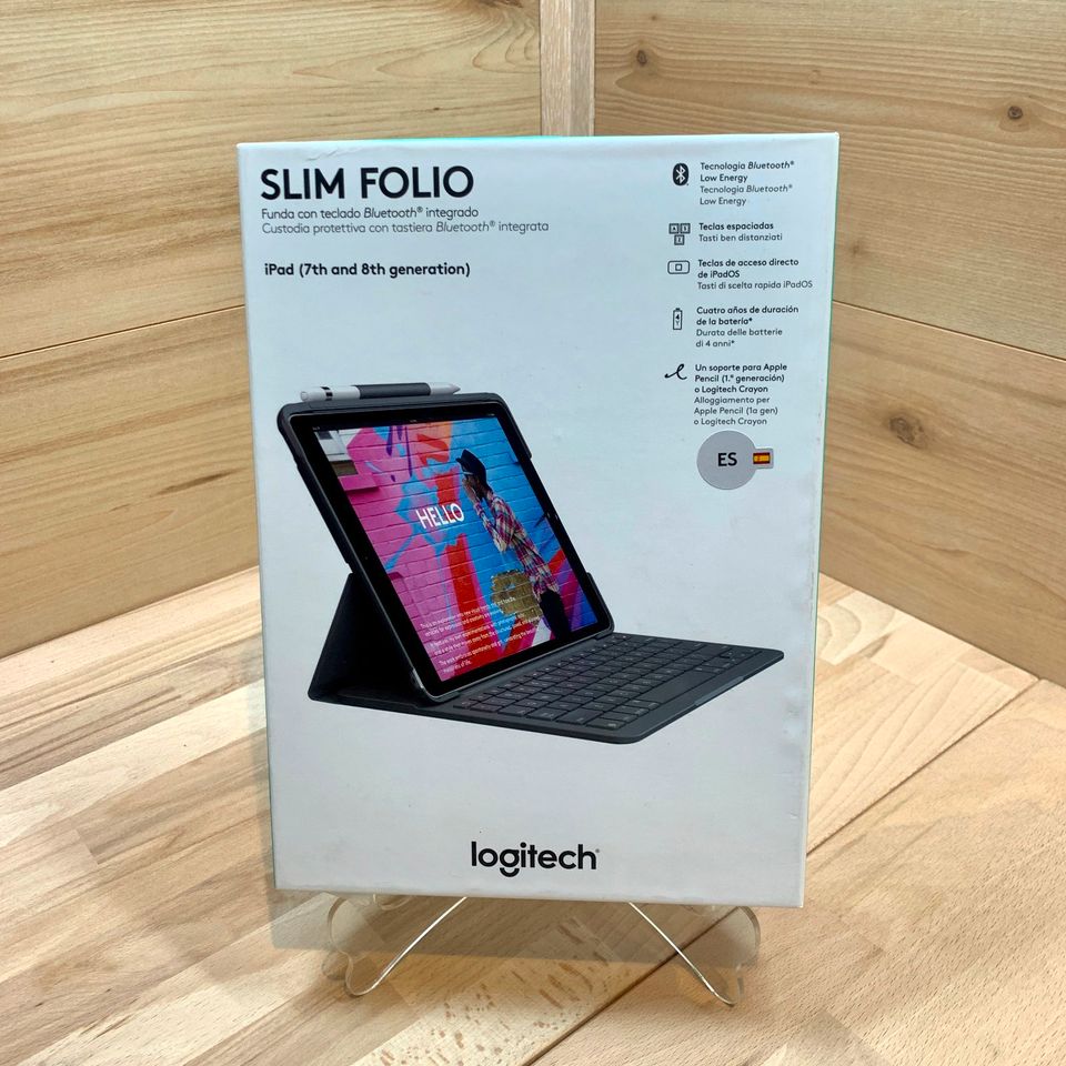 ⭐Logitech Slim Folio Hülle mit BT Tastatur für iPad 7,8,9th Gen.⭐ in Rheine