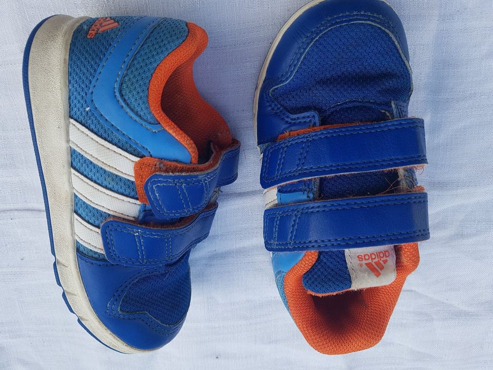 Adidas Sneaker Schuhe  Gr 25 blau/orange Klettverschluß in Norderstedt