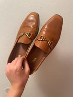 Zara Leder Loafer Braun mit Schnalle Cognac 40 Bayern - Prien Vorschau