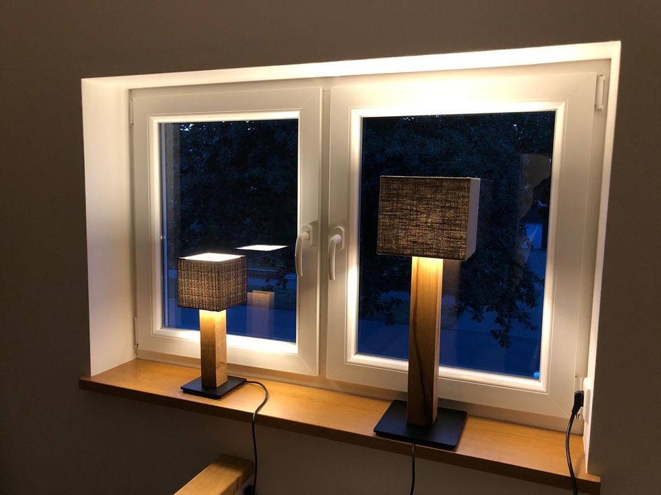 Lampe, Tischlampe, Nachttischlampe, Eiche, NEU, klein in Gronau (Westfalen)