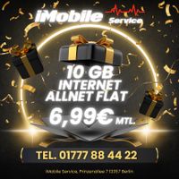 ✅ 10GB INTERNET MOBILFUNK-TARIF✅ 6,99mtl.✅ Allnet Flat ✅ TÜRKEI FLAT ✅ SIM-VERTRAG✅ ohne iPhone Samsung Mitte - Wedding Vorschau