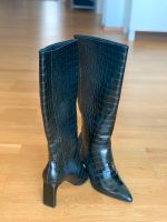 Schwarze Stiefel mit Krokomuster der Marke „Mango“ in Größe 39 Baden-Württemberg - Bad Saulgau Vorschau