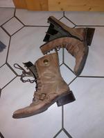 S.oliver Echt Leder boots biker stiefel braun 38 Bayern - Waldkirchen Vorschau