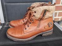 Tamaris 40 Leder Stiefeletten braun Niedersachsen - Buxtehude Vorschau