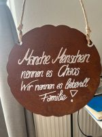 Kupferschild Familie Chaos für Garten oder Balkon Köln - Zollstock Vorschau