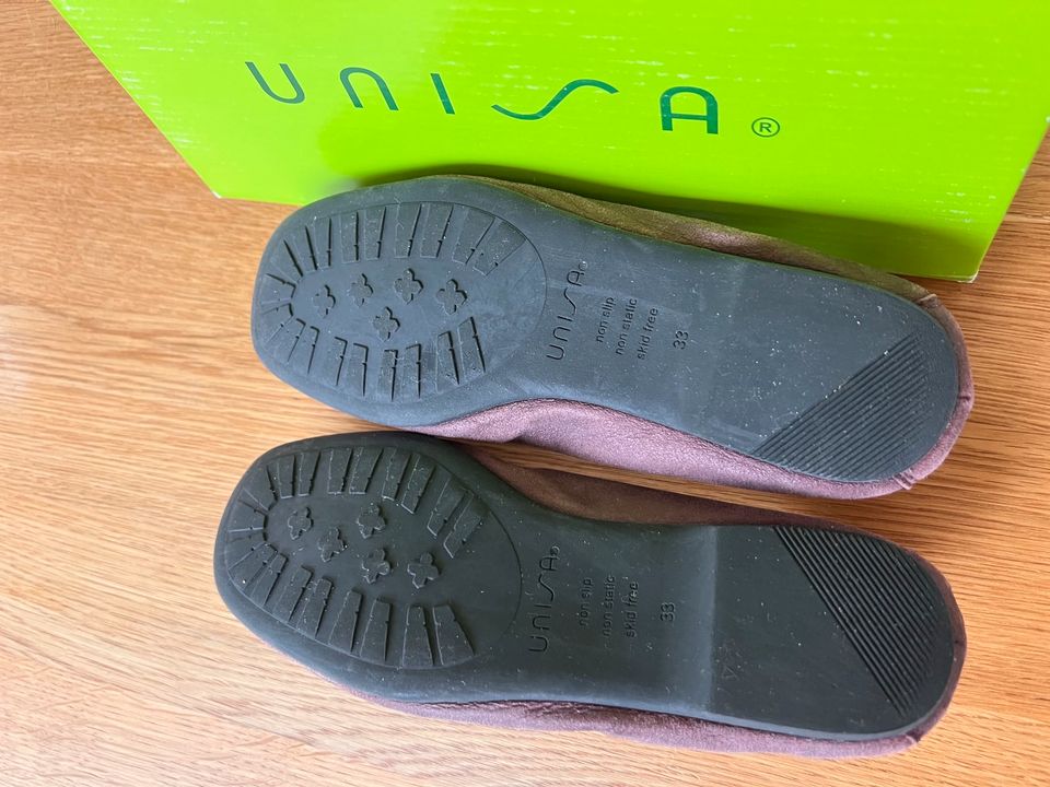 UNISA Ballerinas Gr.33 Kinder merlot Edel Hochzeit Weihnachten in Königsbrunn