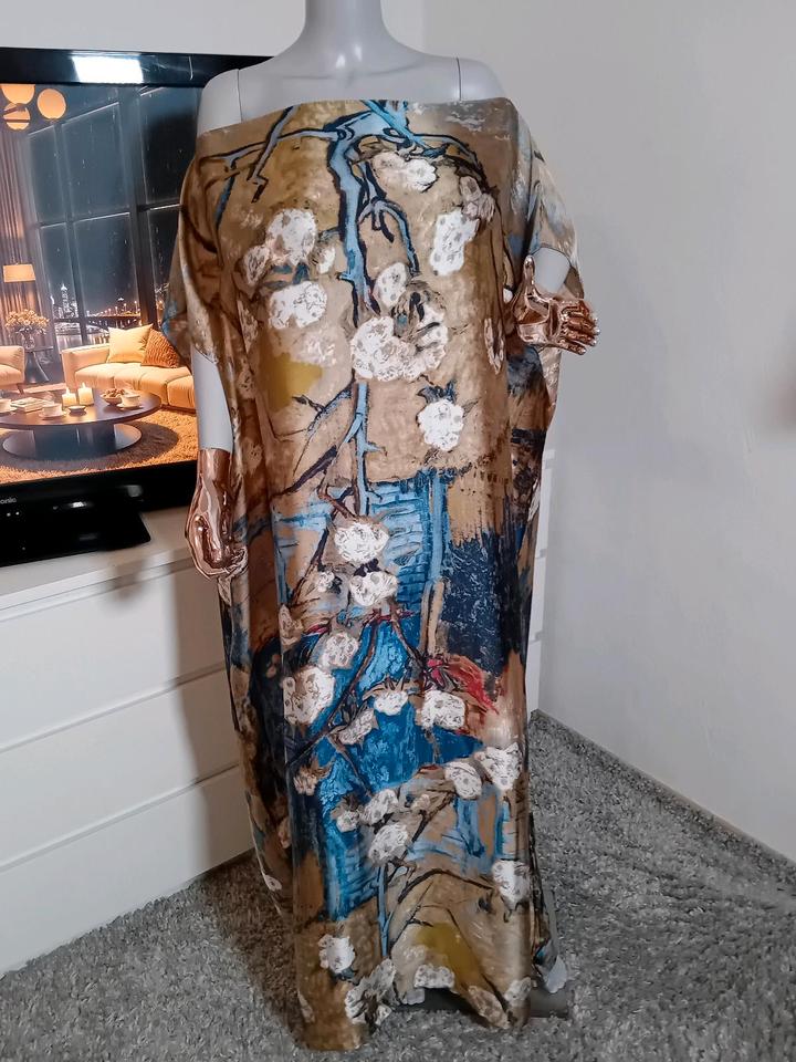kaftan Maxikleid Seide Übergröße sommerkleid 50 52 54 56 in Germersheim