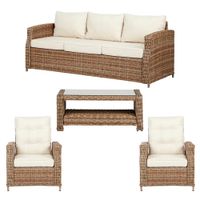 5-Sitzer Lounge-Set aus Polyrattan mit Polster, NP 1899 Hessen - Wetzlar Vorschau