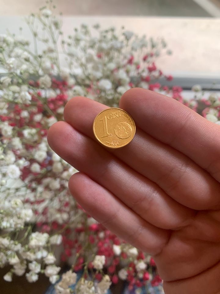 1 cent gold Münze 2002 in Berlin