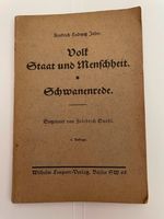 Buch, Fr. Ludwig Jahn, Volk Staat und Menschheit, Schwanenrede, Sachsen-Anhalt - Merseburg Vorschau