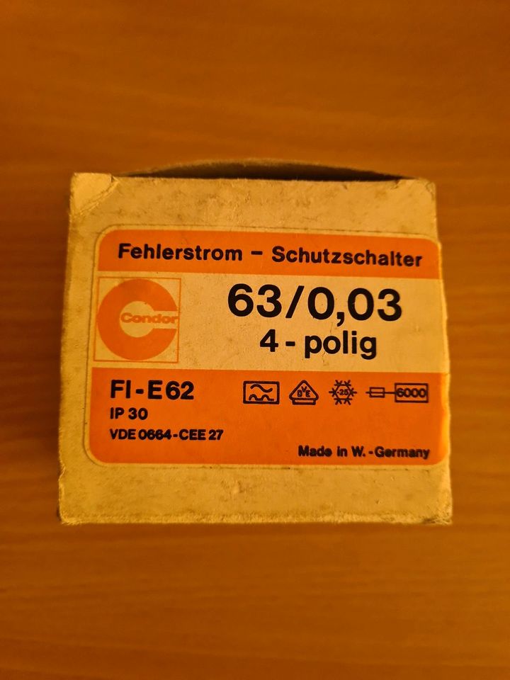 FI - Schutzschalter 4 - polig 63A 30 mA in Oldenburg