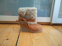Stiefel Stiefeletten Boots Wedges Absatz braun Fell 40 Thüringen - Erfurt Vorschau