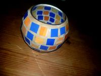 Glas teelichthalter mosaik blau orange Nordrhein-Westfalen - Lennestadt Vorschau