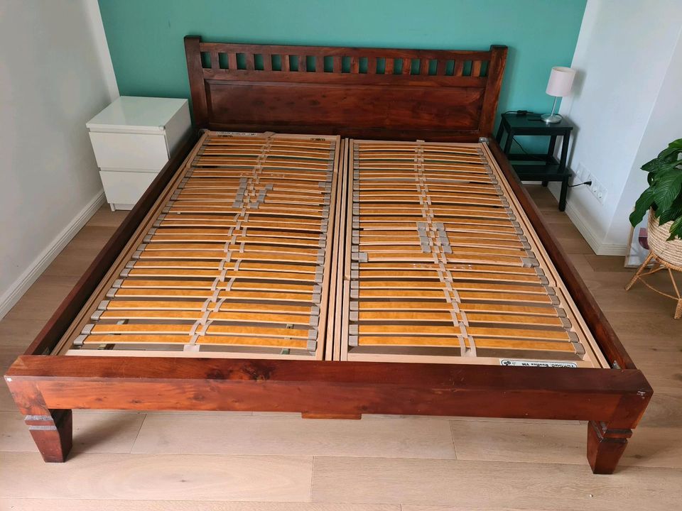 Vollholz Akazie Doppelbett Bett 180 x 200 in Eitelborn