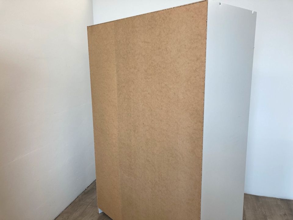 #A Ikea Kleiderschrank Kleppstad weiß 3 türig Türen 117 x 176 cm in Burgstädt
