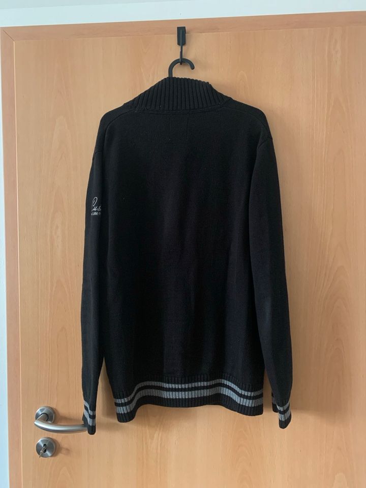 Strickjacke schwarz zum zuknöpfen TomTailor L, bestickt, weiß in Darmstadt