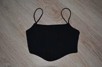 ZARA Top cropped schwarz Träger Gr. S /36 Baumw.Leinen Visc.Elast Schleswig-Holstein - Kiel Vorschau