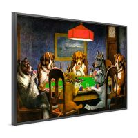 Hunde Pokertisch Animal Tier Wandbild Leinwand mit Rahmen , Deko Stuttgart - Stuttgart-Ost Vorschau