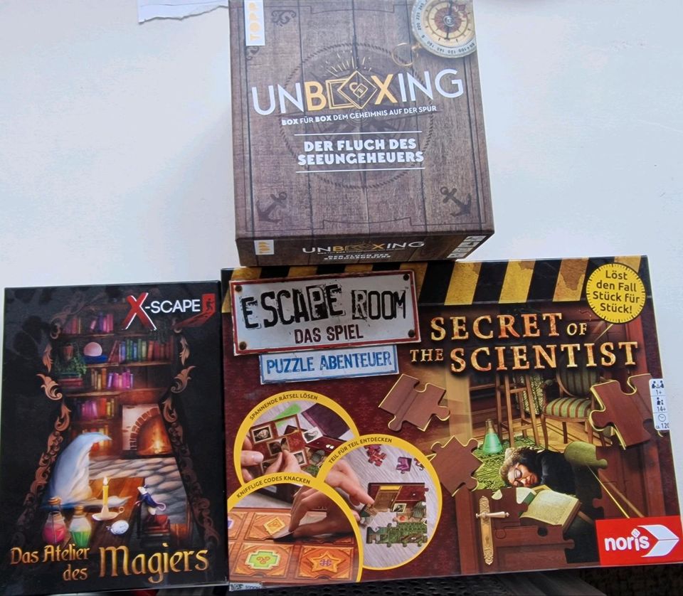 Escape Room Spiele noris  x-scape Unboxing in Altmannstein