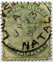 Natal Postage, British Empire,Seltene One Half Penny Marke, green Nordrhein-Westfalen - Lippstadt Vorschau