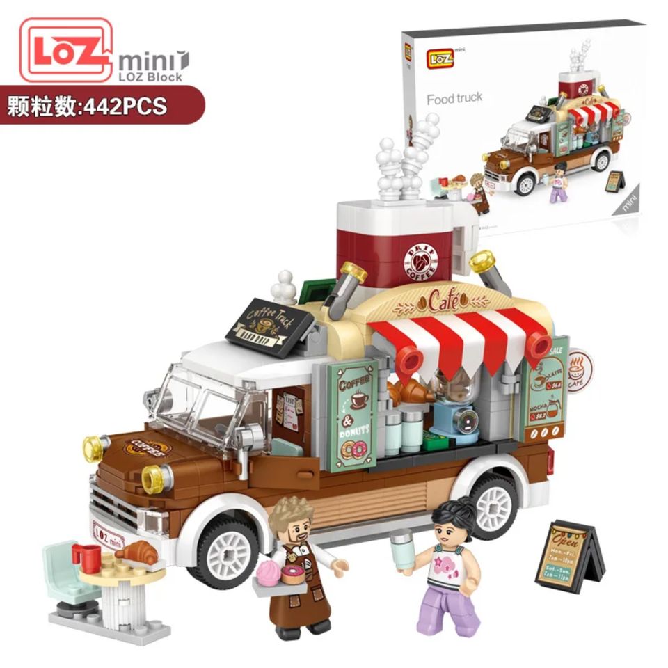 Bauanleitung | Coffee Truck | LOZ mini Block | Donuts | 442 Teile in Burow