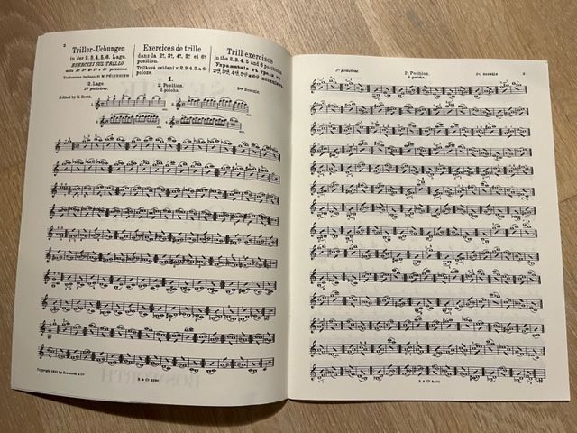 Sevcik-Noten Triller-Vorstudien für Geige / Violine, 2 Hefte in Hamburg