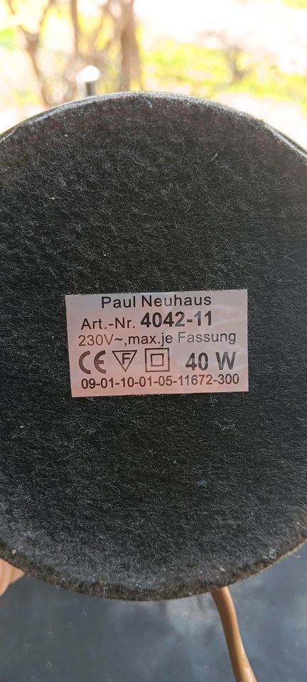 Tischlampe 70er von Paul Neuhaus in Nonnweiler