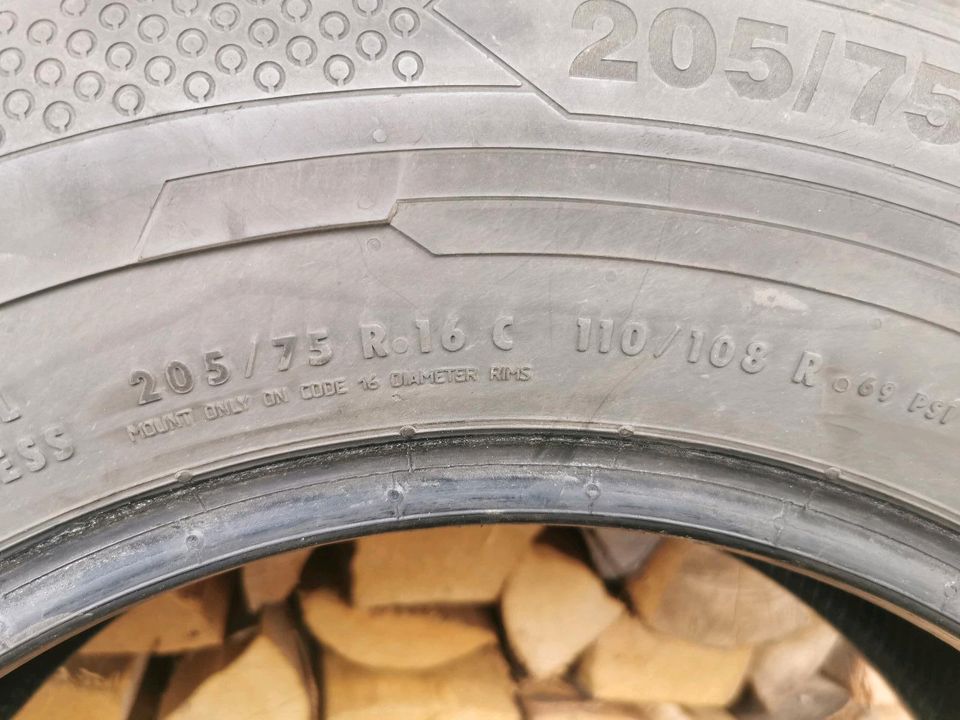 2 Sommerreifen 205/75 R16C 110/108R Continental VanContact 6mm in Rietheim-Weilheim