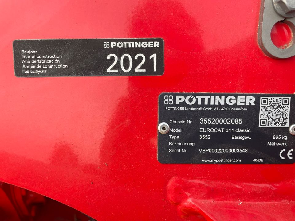 Pättinger Eurocat 311 classic Frontmähwerk Trommelmähwerk in Tiefenbach Kr Passau