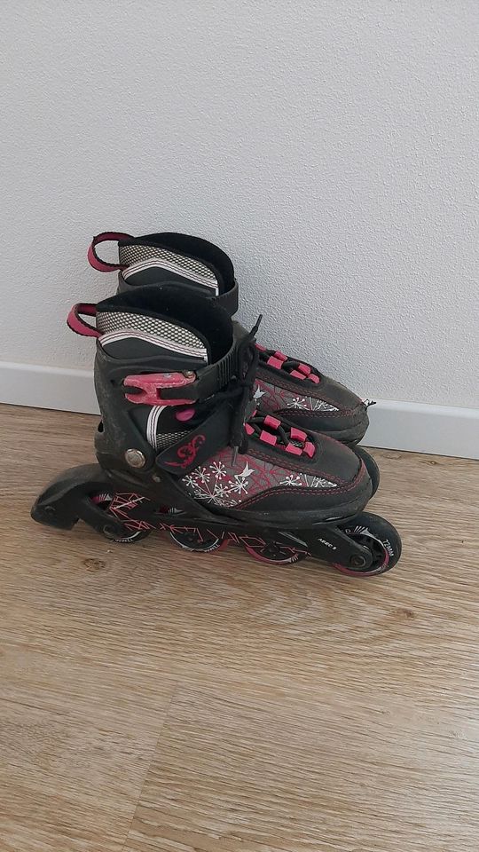 Inliner Inlineskater 29-33 schwarz pink 29 30 31 32 33 Lidl in Doberschau