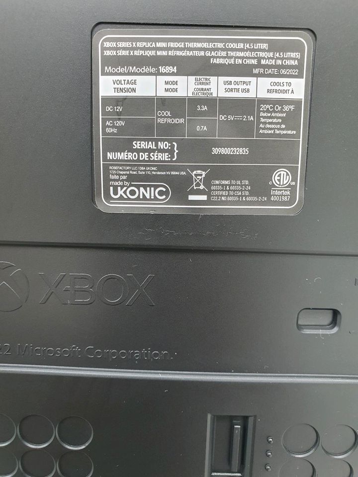 Xbox Series X 4.5L Mini Kühlschrank - 16894 in Wiesbaden