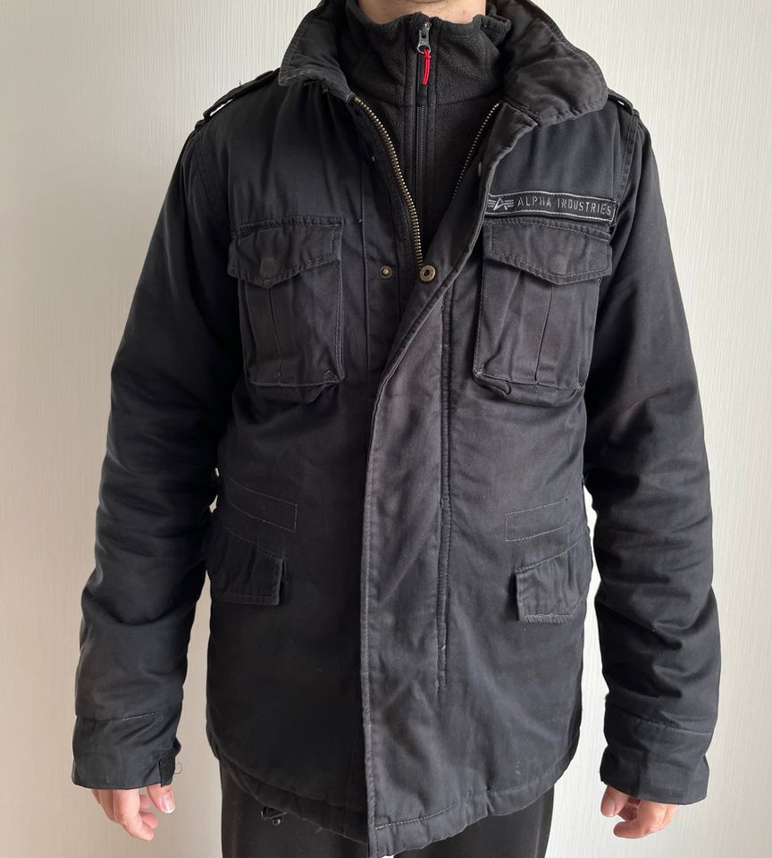 Alpha Industries Jacke S klein small neuwertig schwarz in Worms