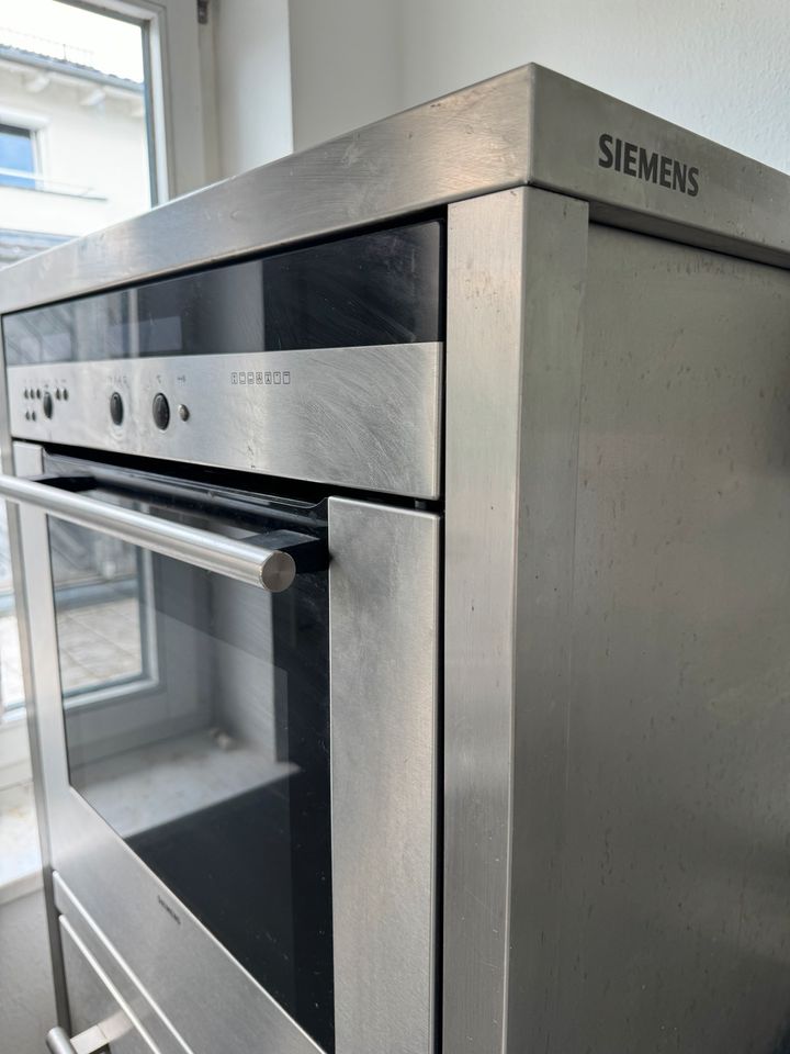 Küche Kücheninsel Profi Siemens Edelstahl Induktionsplatte Rack in München