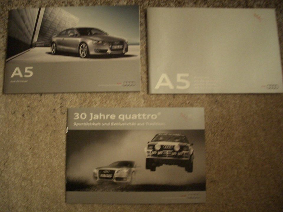 Audi A5 Prospekt und Preisliste von 2010 in Paderborn