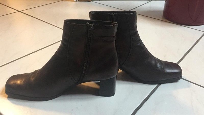 JANA Damen Stiefeletten Gr.8 (Gr.42) Weite G braun Leder in Mutterstadt