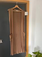 Lange Weste braun Cognac Strickweste ärmelloser Cardigan Mango Bayern - Cham Vorschau