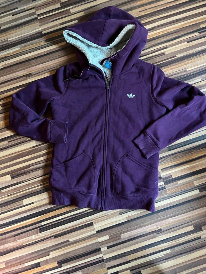 Adidas Sweatjacke gefüttert lila Gr.36 in Trogen