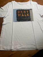 T-Shirt, DKNY weiß, Aufdruck, Gr. M, 1x getragen Bayern - Kaufbeuren Vorschau