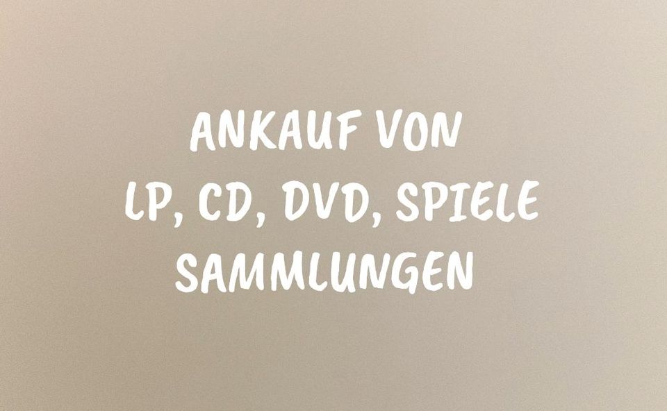 Ankauf von LPs, CDs, DVDs, Spielen Sammlungen in Dortmund