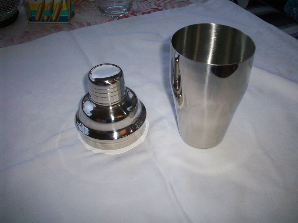 3-teiliger Edelstahl-Cocktail Shaker (ca. 500ml) - unbenutzt in Gera