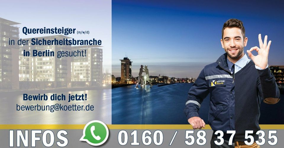 Sicherheitsmitarbeiter (m/w/d) in Berlin gesucht ⭐️ 34a ⭐️ in Berlin