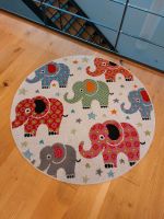 Teppich Kinderzimmer, Motiv Elefanten, Rund 120cm Bayern - Burgthann  Vorschau