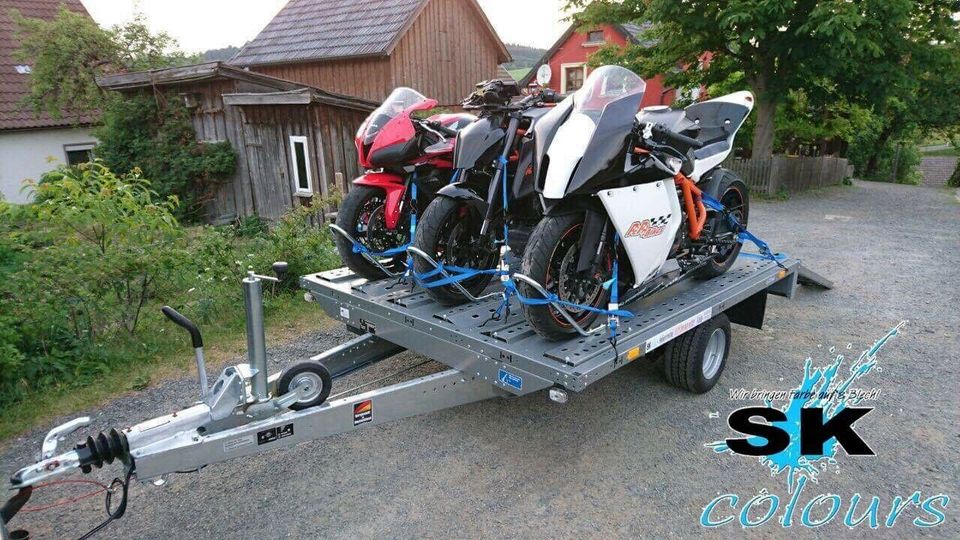 Motorradanhänger 3er Groß zum vermieten leihen mieten !!! in Neudrossenfeld