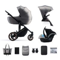 Kinderkraft PRIME 2 - 3in1 Kinderwagen-Set - Shadow Grey - inkl. Babywanne + Sportsitz + Babyschale + XXL-Zubehörpaket - NEU Hessen - Fulda Vorschau