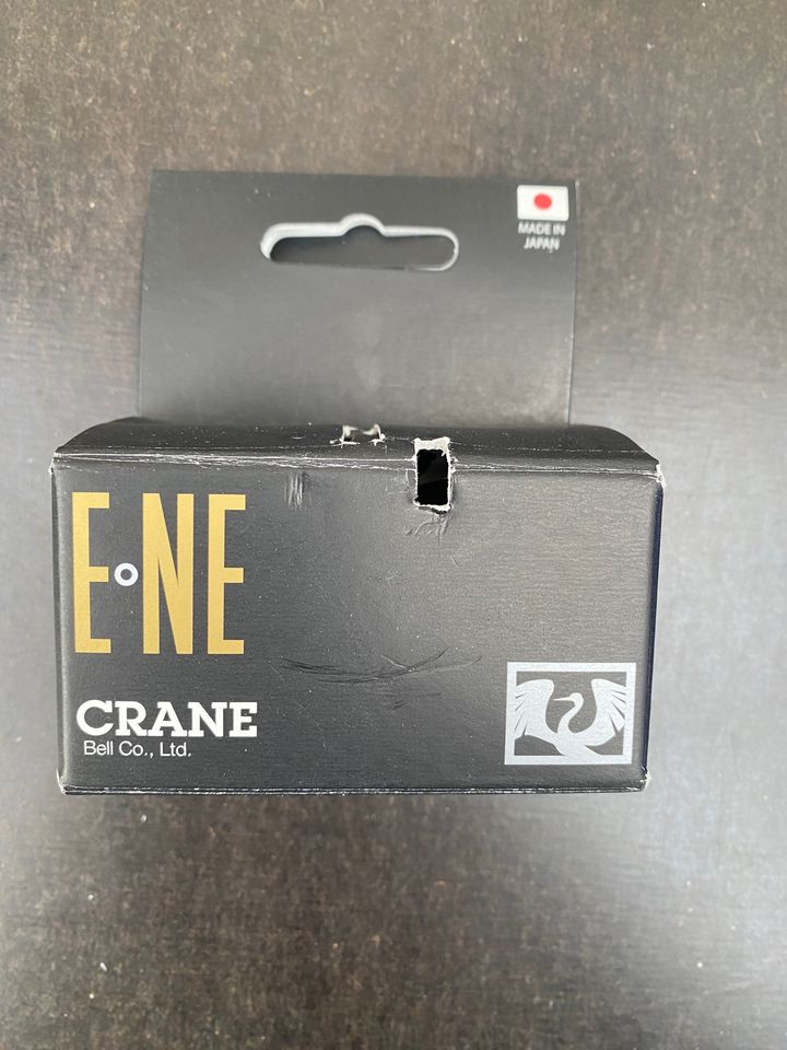 Crane Bell E-NE Fahrradklingel schwarz NEU Klingel in Lehre