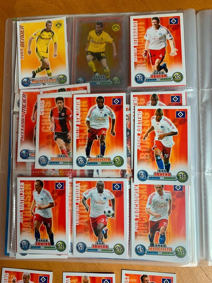 Topps Match Attax 2008/2009 Sammelmappe, Spielfeld, Box 2009/2010 in Guldental