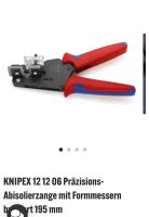 Knipex präzisions Abisolierzange NEU 12 12 06 121206 Formmesser Hannover - Südstadt-Bult Vorschau