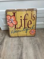 Vintage Schild-Holz-Life is Beautiful-NEU + OVP! Deko Niedersachsen - Bergen Vorschau